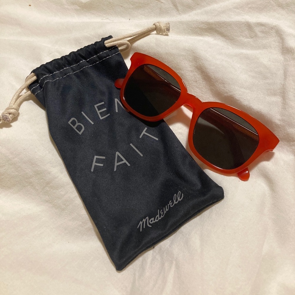 madewell red sunglasses